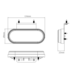 Lampa obrysowa pomarańczowa owalna